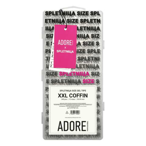 ADORE SPLETNIca SIZE XXL Gel Tips — Coffin