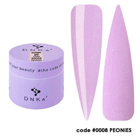 DNKa’ Stavebný gél Builder Gel — Shimmer — #0008 — Peonies