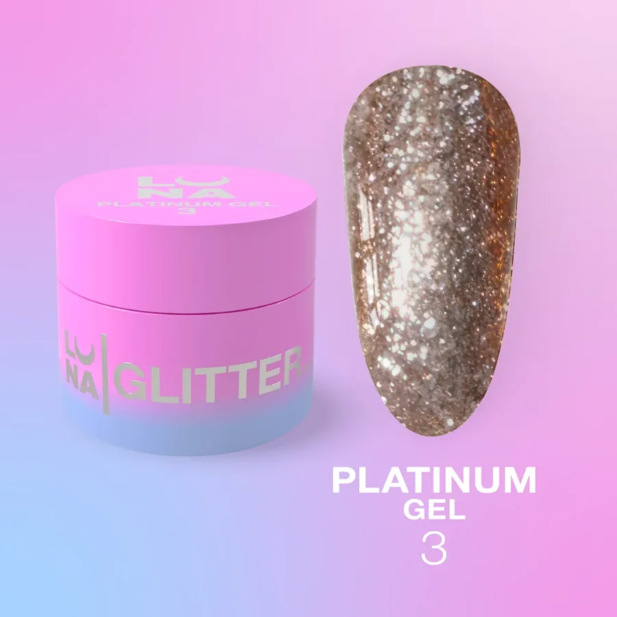 Glitre na nechty Platinum Gel — №3